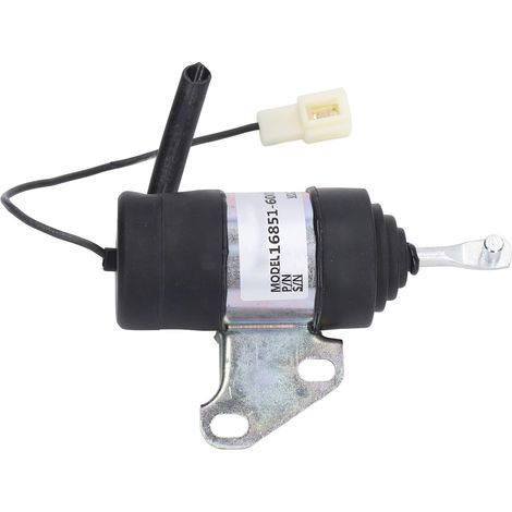 Kraftstoffabschaltmagnetventil 16851-60014, kompatibel mit Kubota BX2230D, RTV900R, RTV900T, B7410D, BX1500D, BX1800D, Kraftstoffabschaltschalter, Hochleistungsmotorenteil. (1/5)