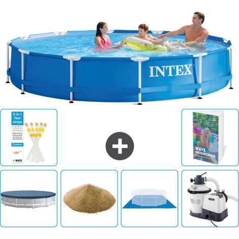 Frame Pool Rund - 366x76 cm - 7-teilig S158