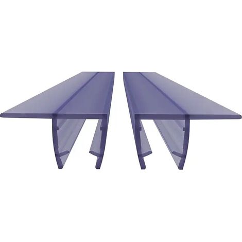 Paire de joints verticaux anti gouttes en PVC 200 cm pour verre 4 6 mm rebord 10 mm Damy (1/4)