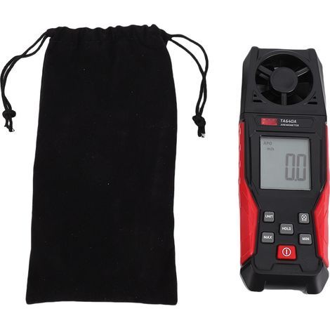 Digital anemometer with 8 vanes, portable wind speed and temperature meter, 0.1 to 30.0 m/s, 0 to 45.0 ℃ (1/5)