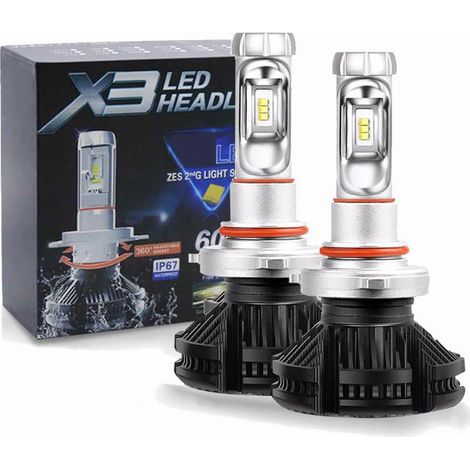 2 x Ampoules HB3 LED XT3 50W - 6000Lm - 12V/24V - Lampes LED (1/5)