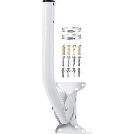 Support d'antenne universel 19,68 pouces - Support de pont sans fil réversible en J, support de toit robuste pour antenne extérieure, extension Wi-Fi, station météo, point d'accès