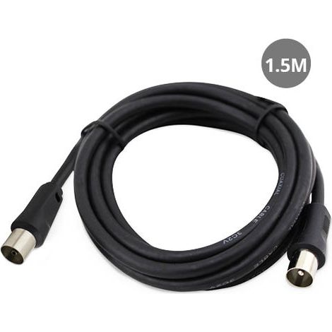 Prolongador coaxial TV 1.5 metros negro GSC 2600914 (1/2)