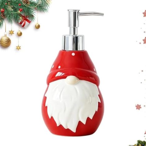 Distributeur de Savon à Pompe Manuelle Porte-Flacon Père Noël Rechargeable (1/5)