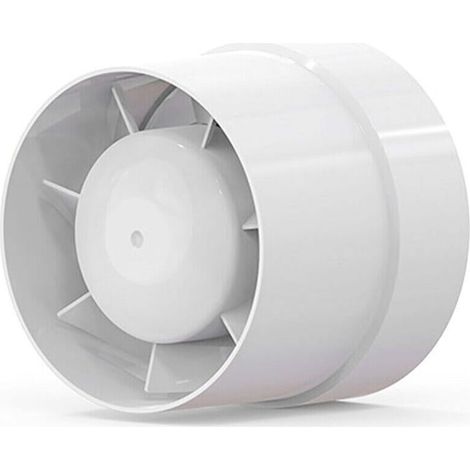 Ventilateur Extracteur d'air, économique 100mm, 12W/130m³, extracteur axial conduit en ligne : salle de bain, cuisine, cave (1/5)