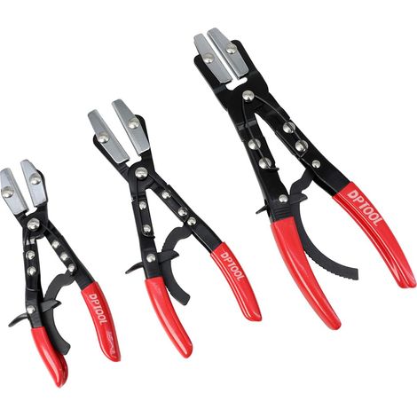 3pcs Pince a Collier Durite à Cliquet, 8/10/12 Pouces Verrouillage Automatique Pince Collier de Serrage pour tuyaux automobiles, radiateurs, conduites de carburant, liquide de refroidissement (1/5)