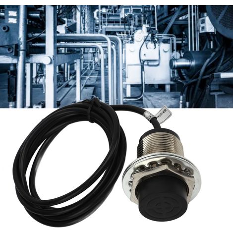 BERM@2 ensembles vendus par unité, diamètre 30 mm, interrupteur de proximité inductif à boîtier métallique haut profil, contact normalement ouvert (NO) à deux fils NPN CC, 6-36 V CC, distance de détec (1/5)