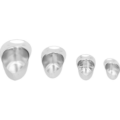 4Pcs/Set Measuring Spoon Stainless Steel Measuring Cup Kitchen Cooking Tool for Bakery Home