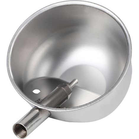 Bol à eau circulaire en acier inoxydable pour porcs, abreuvoir automatique renforcé, équipement d’élevage, diamètre 21 cm, très grand modèle circulaire en acier inoxydable (1/3)