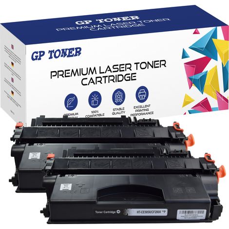 2x Toner für HP P2055 P2055d P2055dn P2055x CE505X/CF280X GP-HCE505/CF280X x2 (1/2)
