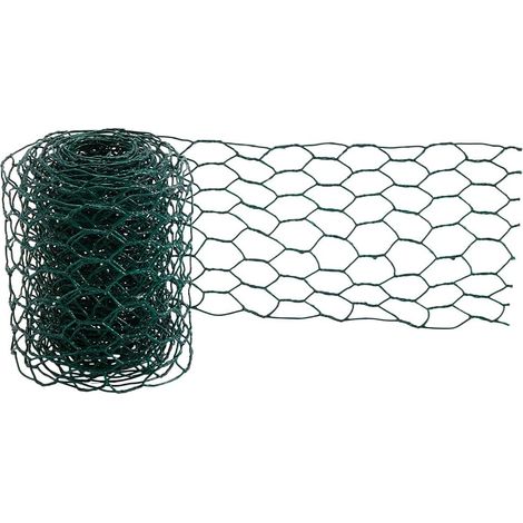 Roll of Floral Wire Mesh 3 m x 11 cm Hexagonal Galvanised Green for Floral Arrangements Animal Netting Fences to Protect Poultry DIY Gardening (1/5)