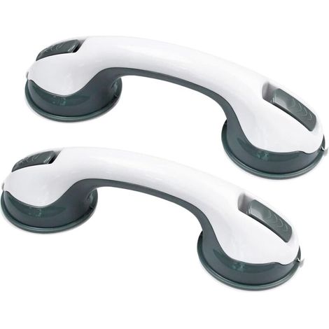 Poignées de douche amovibles en plastique, sans perçage, pour salle de bain, baignoire, avec ventouses antidérapantes, idéales pour les chambres, les toilettes et les vestiaires.-AquaForge (1/5)