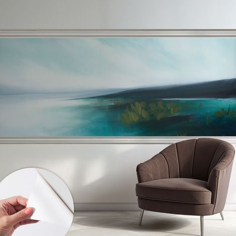 Papier peint autocollant avec imprimé pour cuisine facile à appliquer pour mur a motif Harmonie aquatique 250x104 cm (1/5)