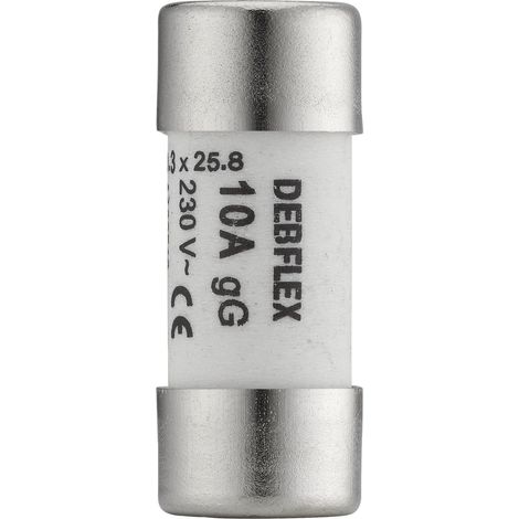 DEBFLEX - FUSIBLE AVEC VOYANT 10,3X25,8 10A 230V SACHET DE 3 - 715386