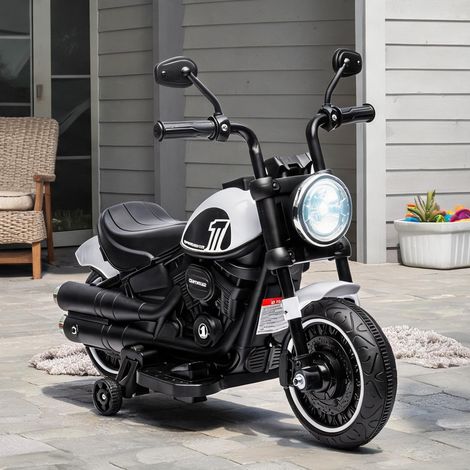 Moto électrique pour enfant blanc en PP 76 x 42 x 57 cm