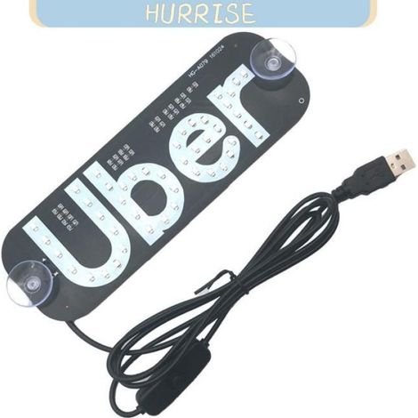 Panneau Lumineux LED Taxi - 6.3 x 19 cm - 3 W - Alimentation USB - Interrupteur Intégré - Vert (1/5)