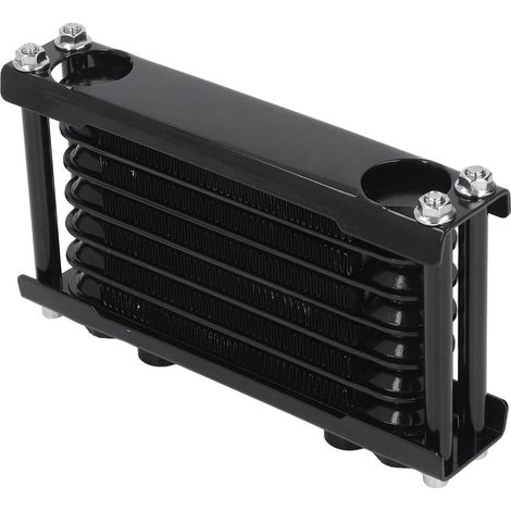Radiateur de refroidissement d'huile en aluminium pour moto 50cc-250cc, refroidisseur de transmission noir, compatible VTT et tout-terrain. (1/5)