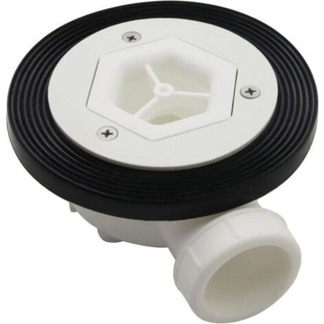 Pair Bonde de douche, inspectable, sans couvercle, hauteur 60 cm, convient pour trou de receveur de douche Ø 90 mm, couleur blanc