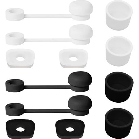 12 tappi antigoccia in silicone, accessori per Stanley Cup, tappi a prova di perdite, coperchi anti-schizzi per cannucce, per Stanley Cup 2.0 da 30 oz/40 oz (nero, bianco, trasparente)