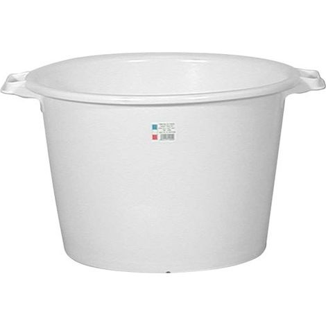 Baquet rond 55L Ø55cm blanc alimentaire – Qualité alimentaire renforcée – Pour stockage alimentaire en toute sécurité – Aluminium Et Plastique