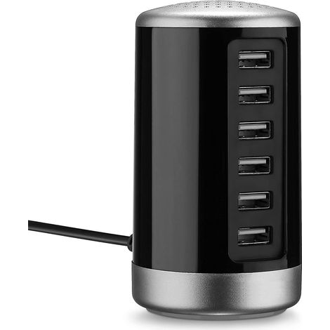 Chargeur mural USB, station de charge USB de bureau à 6 ports 30 W (1/4)