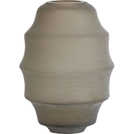 Light & Living NAYORO Vase aus mattem, lichtbraunem Glas – Ø31x42