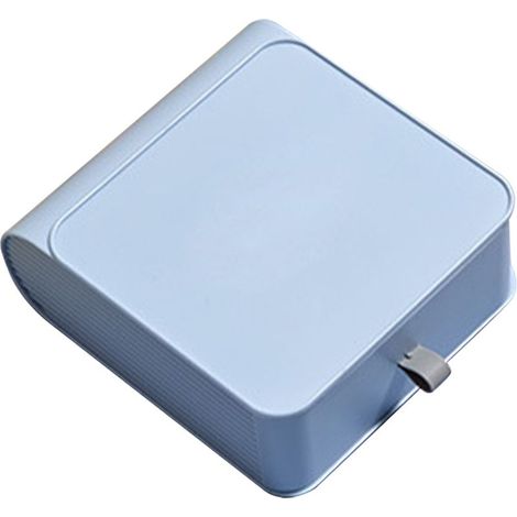Robuste und langlebige PP-Schreibtischaufbewahrungsbox, stapelbar, großes Fassungsvermögen, elegantes Design, kleine Schublade, hellblau, ideal für Zuhause oder Büro. (1/5)