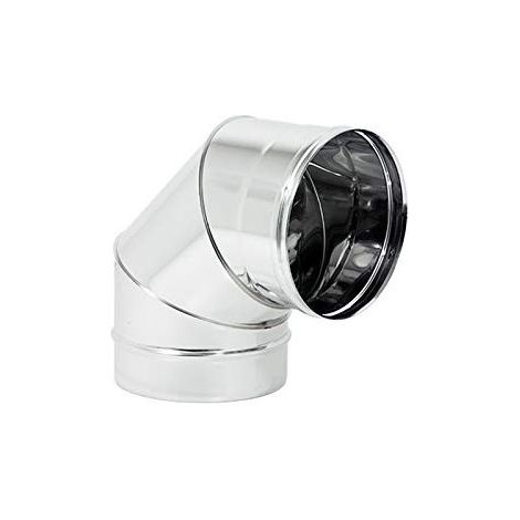 Gomito curva acciaio inox 200mm 5 decimi aisi 304, scegli se  90 gradi (1/2)