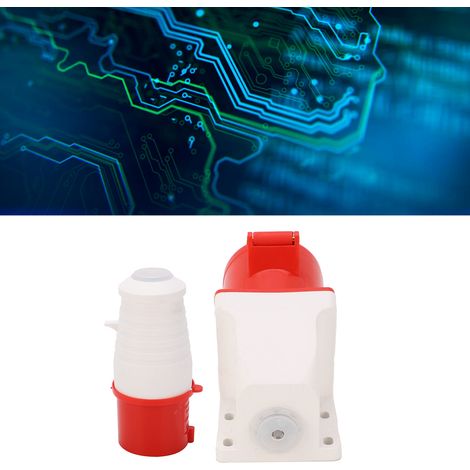 Prise industrielle 32A 380V-415V 4 broches pour montage en surface, connecteur triphasé robuste