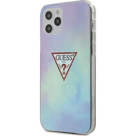 Funda rígida azul para iPhone 12 ProMax de 6,7 pulgadas de la marca Guess (GUHCP12LPCUMCGC02), modelo Tie & Die Collection (modelo GUHCP12LPCUMCGC02). (1/2)