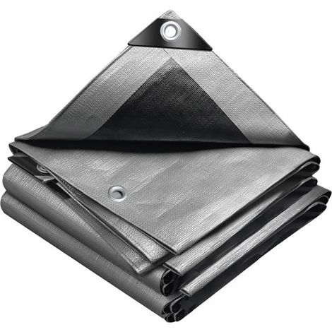 Bâche de Protection en Polyéthylène 240g/m² Bâche Imperméable Ultra Lourde et Résistante Revêtue des Deux côtés avec Oeillets en (1/5)