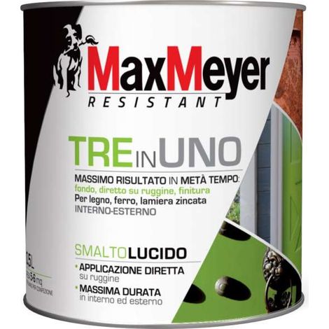 Smalto tre in uno lucido panna 0.50 lt legno ferro lamiera zincata (1/4)