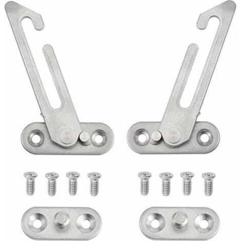 Kit de 2 limiteurs de fenêtre en PVC avec fixation en acier inoxydable 304, vis incluses – pour fenêtres gauche et droite (1/5)