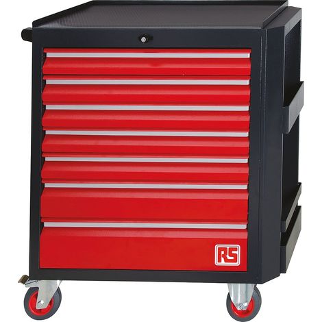 Servante RS PRO en Acier 7 tiroirs 875 x 890 x 450mm ( Prix pour 1 )