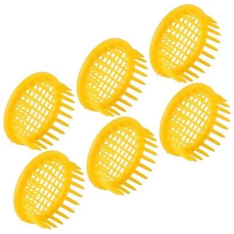 4.7cm 6Pcs Yellow Queen Bee Cage Beekeeping Swatters Small Hive Bee Frame Holder Beekeeper Bee Catcher Bee Cage Beekeeping Equipment Plastic Yellow