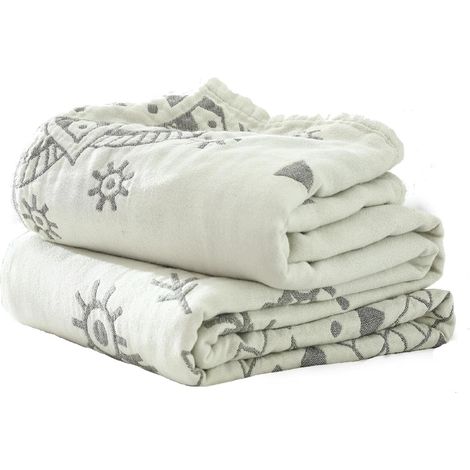 100% cotton Boho ceiling daily ceiling double sided ceiling bed linen  - beige 150x200cm (1/5)