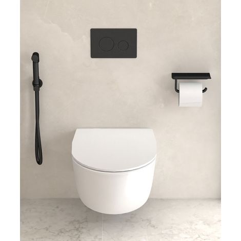 Wand-Toilettenpapierhalter Schwarz - Tokio (1/5)