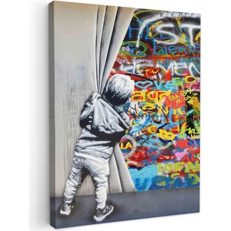 Impression sur Toile 30x40 cm - Décoration Murale Peinture - Motif Art de rue - MuchoWow (1/5)