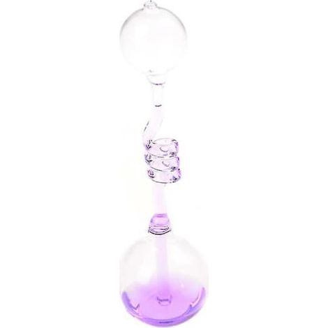 thermomètre frontal à aiguille en verre spiralé, jouet de musée des sciences et de l'énergie, violet