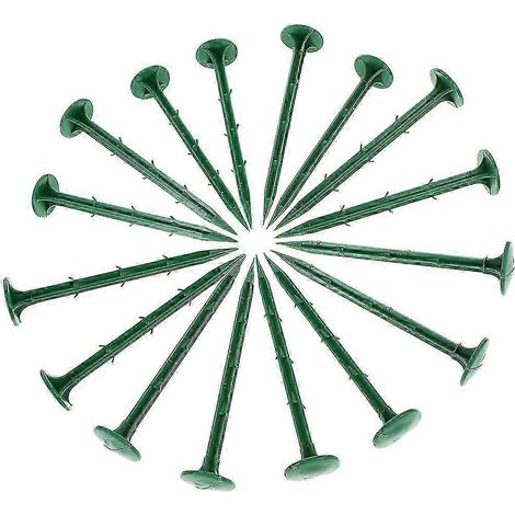 Lot de 150 tuteurs de jardin en plastique, piquets verts pour le jardinage, l'aménagement paysager et les tentes, robustes et durables avec extrémités arrondies. (1/5)