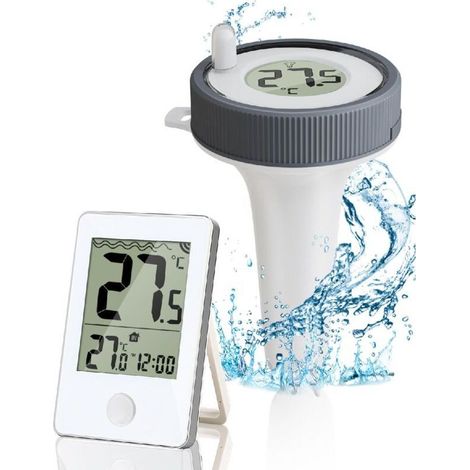 Thermomètre de piscine numérique sans fil étanche IP67 – Flottant et facile à lire – Plage de -40 à 70 °C – Connexion jusqu'à 100m (1/5)