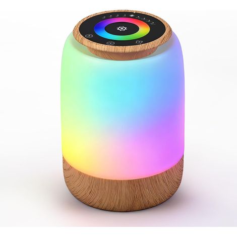 Nachttischlampe, LED-Nachtlicht mit 256 RGB-Farben, 7 Beleuchtungsmodi, 4 Helligkeitsstufen, Timer- und Countdown-Funktion, Touch-Nachttischlampe mit Timer (1/5)