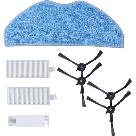 Kit de pièces de rechange pour robot aspirateur 360 2S, S8, S8 Plus avec balais latéraux, filtres et chiffon de lavage (1/4)