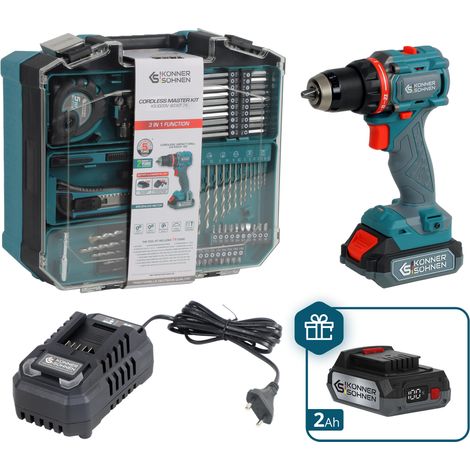 Akku-Bohrschrauber Könner & Söhnen KS ID20V-60 KIT 74 PLUS, 20V Li-Ion, 74-teiliges Set (1/5)