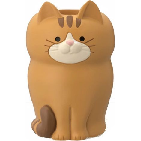 Porte-téléphone, tablette, lunettes et stylo en forme de chat, décoration de bureau multifonctionnelle, ocelot accroupi (1/5)