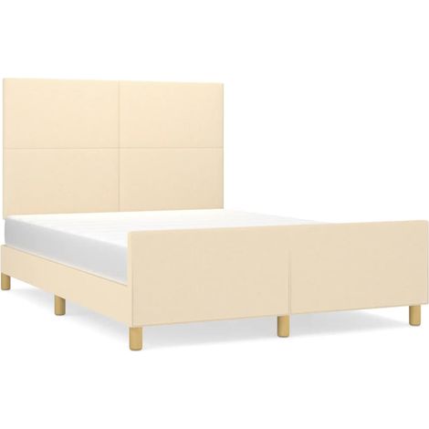 Maison Exclusive - Giroletto senza Materasso Crema 140x190 cm in Tessuto (1/5)
