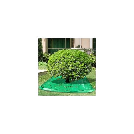 Bâche d'élagage avec Trou de 30cm Bâches pour Tailler Les arbustes 200 x 200cm Bâche de Taille de buisson avec 4 Boucles d'angle Transporteur de Feuilles pour Une Collecte Facile des Feuilles