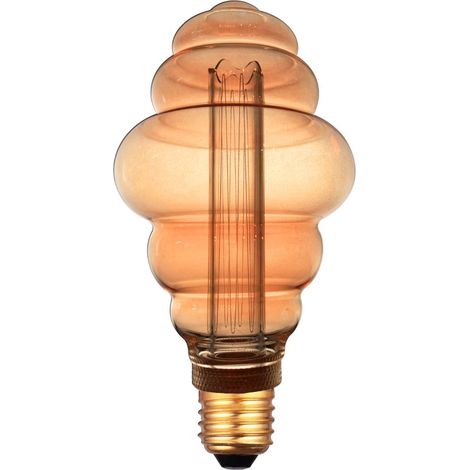 Ampolla LED decorativa E27 4 W 1800 K, effetto vetro dorato