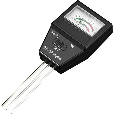 2-in-1-Bodenanalysator für pH-Wert und Fruchtbarkeit, tragbarer Multifunktions-Nadeltester für Mikronährstoffe (1/5)