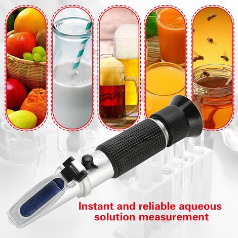 Réfractomètre 1.000-1.130 densité spécifique pour bière, jus de fruits, vin, mesure de sucre (1/5)
